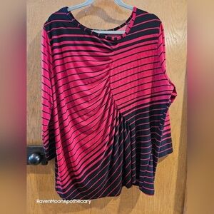 Investments II Reb n Black Womens dress top